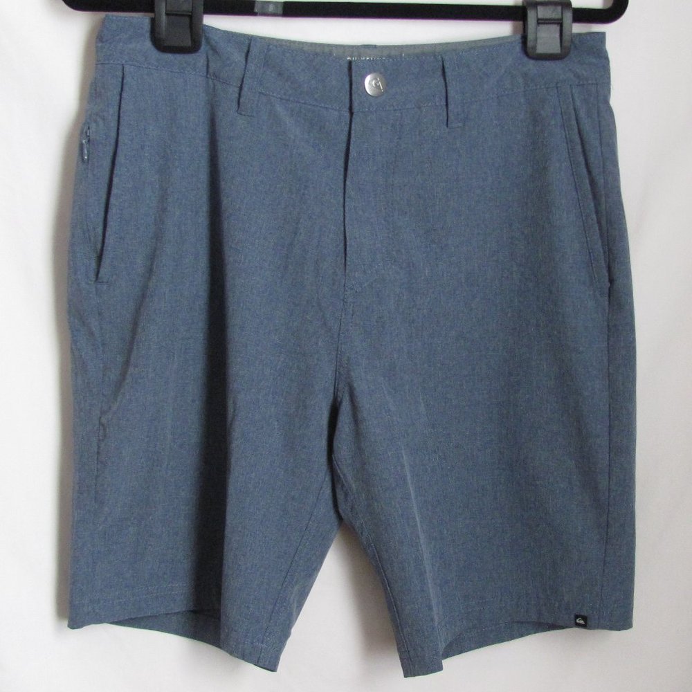 Mens' Quiksilver Blue Amphibian Dryflight Shorts Swim Trunks Size 32.5